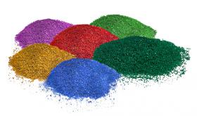 Песок кварцевый прокаленный цветной по RAL, фракция 0,4 - 0,8 мм