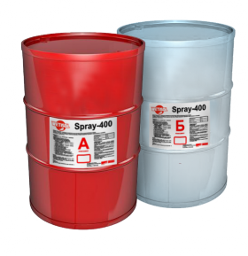 Двухкомпонентный материал   на основе полимочевины для гидроизоляции Wetisol Spray-400