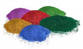 Песок кварцевый прокаленный цветной по RAL, фракция 0,4 - 0,8 мм