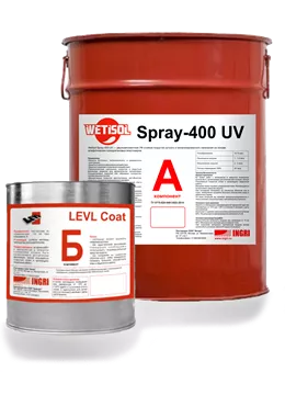 Двухкомпонентное УФ-стойкое покрытие для гидроизоляции WETISOL Spray 400UV